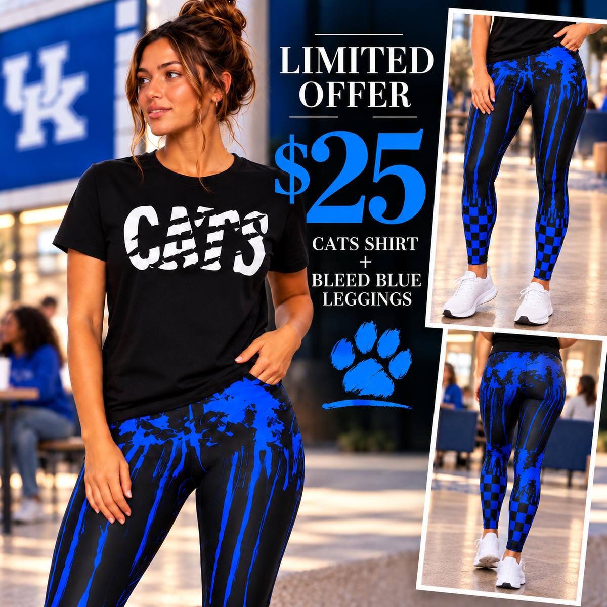CATS + Bleed Blue Leggings Combo